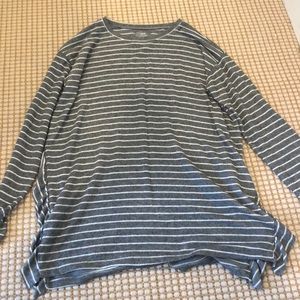 Gray striped sweater